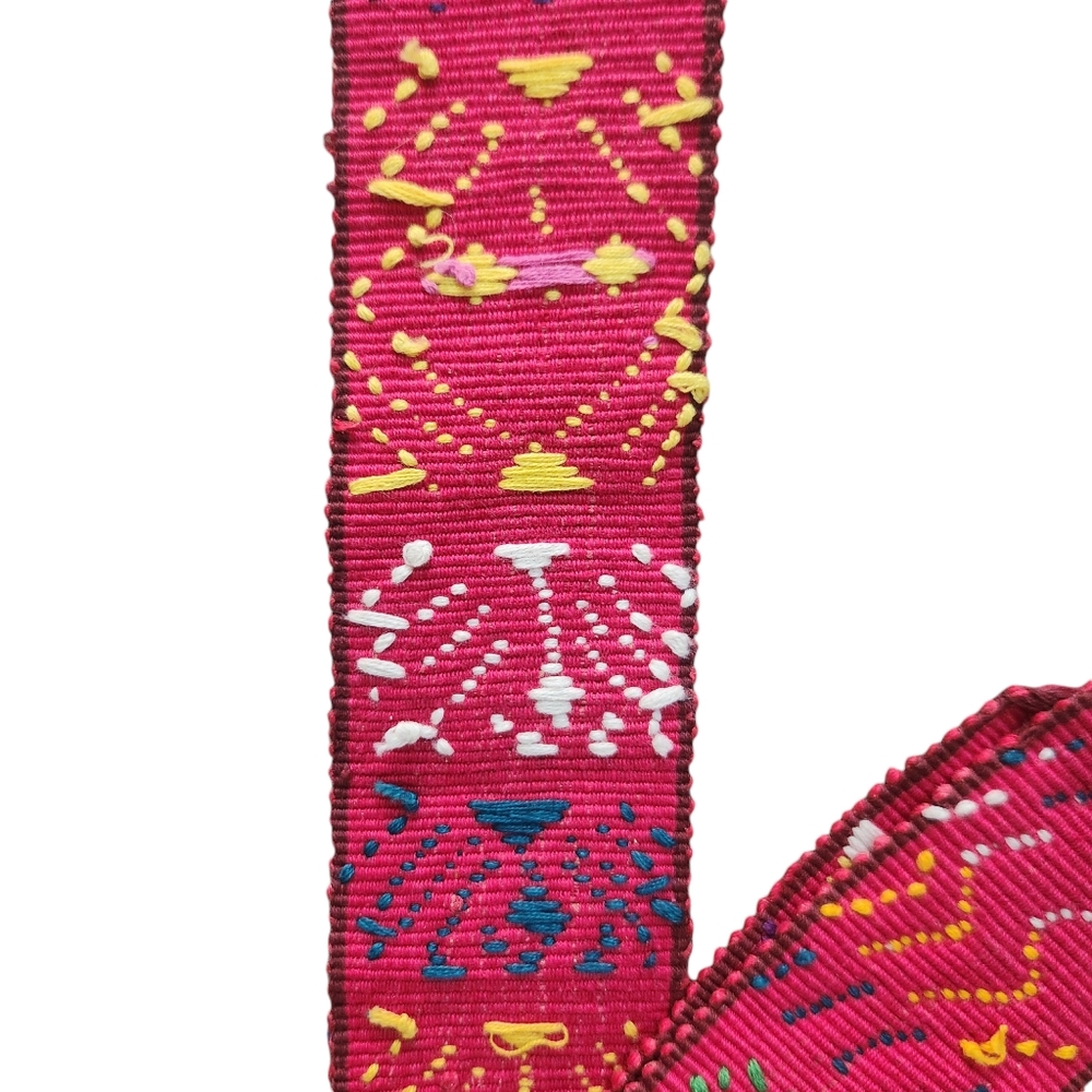 HP!🎉Vintage Central American Handmade Multicolor Belt/Guitar Strap - Picture 10 of 15